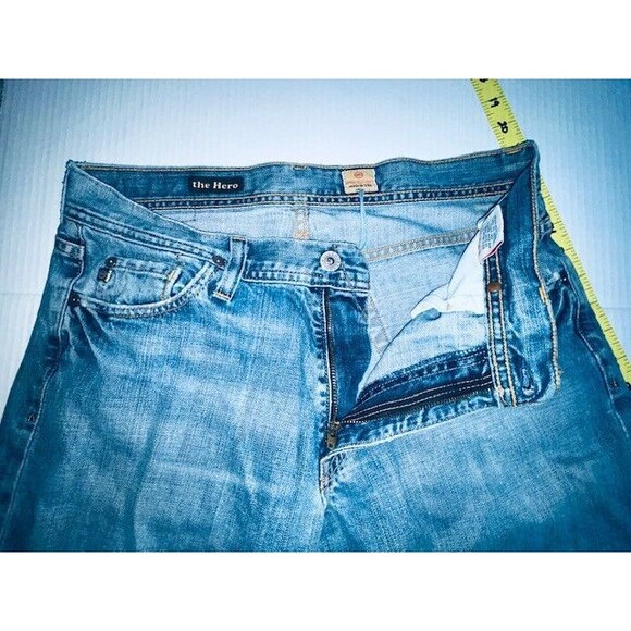 Vintage Adriano Goldschmied AG Jeans 32x32 The Hero Relaxed Straight Light Wash - Picture 13 of 16